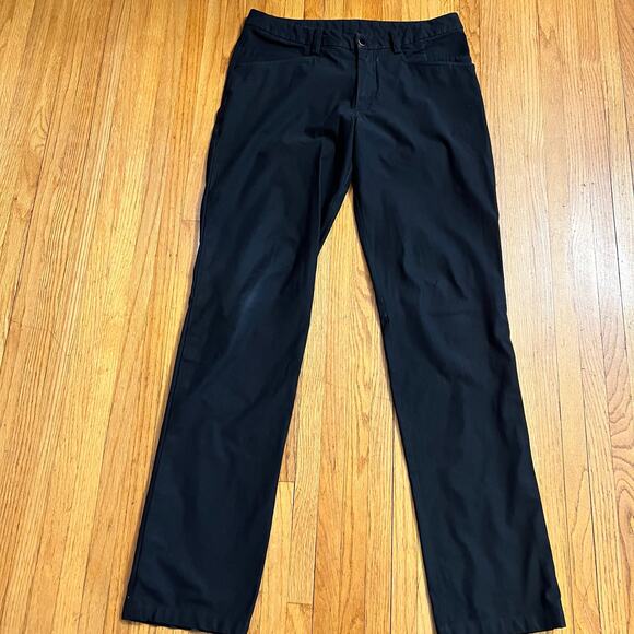 Lululemon Pants Mens 32 X 34.5 ABC Classic Fit Black Warpstreme * - Picture 1 of 10